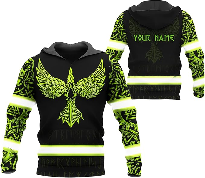 Matedecor Skull High Visibility Shirt Men Reflective Safety Shirts US Flag Custom Name Workwear, Runners, Walkers, Patriotic