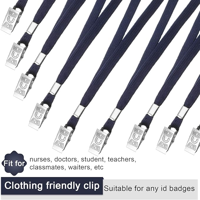 Marspark Lanyards Bulk with Clip Flat Neck Lanyard Badge Lanyard with Swivel Hook Lanyards for ID Cards Holder