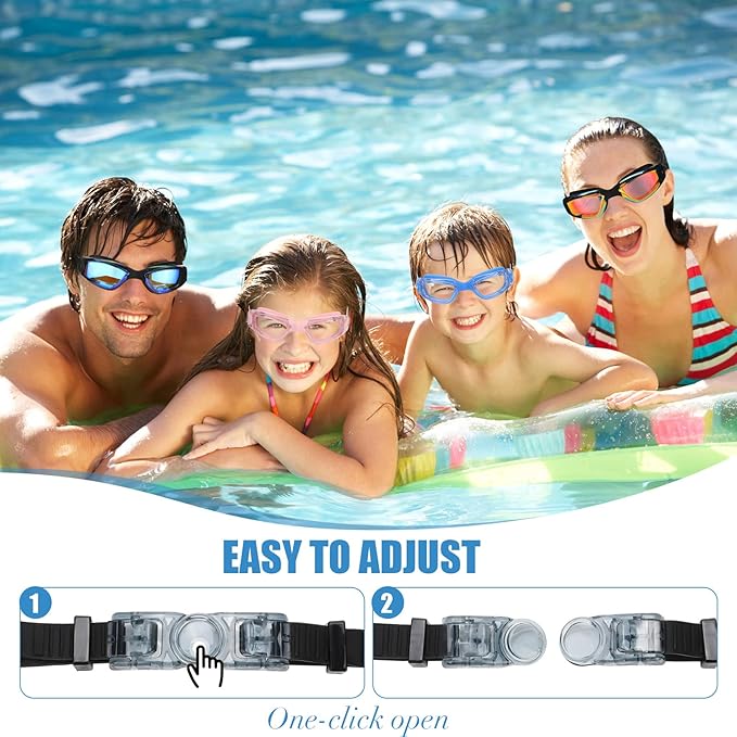 Konohan 8 Pack Kids Goggles Swim Goggles for Adult Kids Swimming Glasses Anti Fog Silicone No Leak Pool Glasses