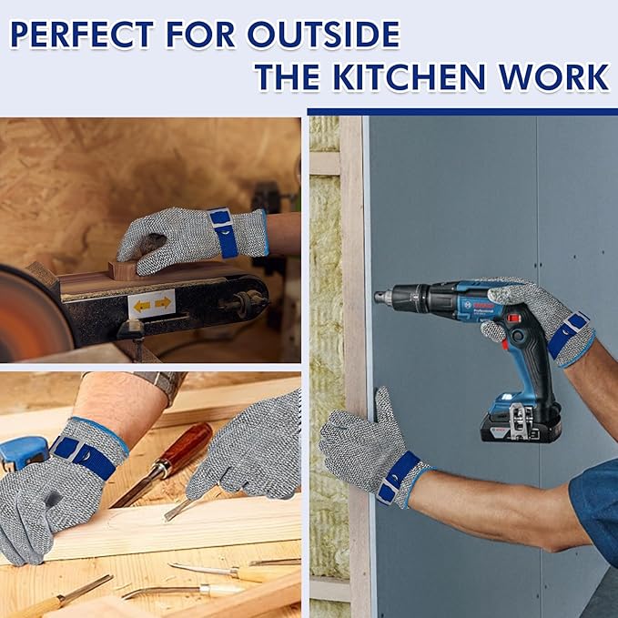 Level 9 Cut Resistant Glove，304 stainless steel wire for Safety work gloves，food grade suitable for kitchen cutting