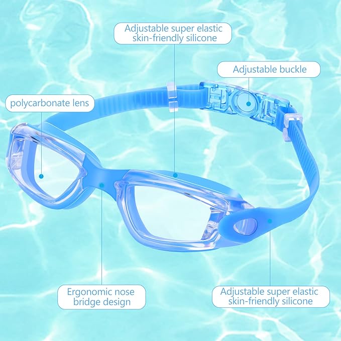 Xuhal 12 Pack Swim Goggles for Adult Anti Fog Swimming Glasses Leak Proof Swim with 12 Waterproof Nose Clips