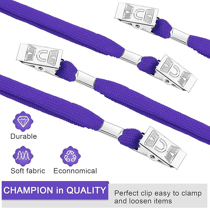 Marspark Lanyards Bulk with Clip Flat Neck Lanyard Badge Lanyard with Swivel Hook Lanyards for ID Cards Holder