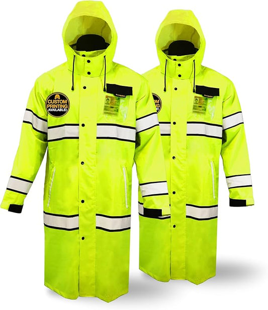 KwikSafety - Charlotte, NC - TORRENT Rain Jacket & Trench Coat ANSI OSHA Class 3 High Visibility Jacket Hi Vis Rain Gear