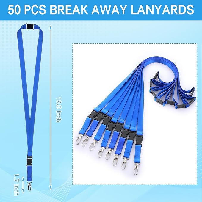 Windyun Break Away Lanyards for ID Badges and Keys Neck Strap with Quick Release Buckle Name Tag Detachable Lanyards