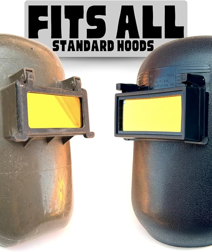 The King | Shade 12 Gold Welding Lens 2x4 1/4 | Aqua Colored Glass Welding Lens | Shade 12 Welding Lens 2x4 1/4, Perfect Size For a Sugar Scoop Welding Hood, or Pancake Welding Hood | Ridge Products