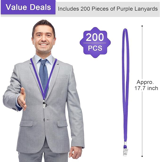 Marspark Lanyards Bulk with Clip Flat Neck Lanyard Badge Lanyard with Swivel Hook Lanyards for ID Cards Holder