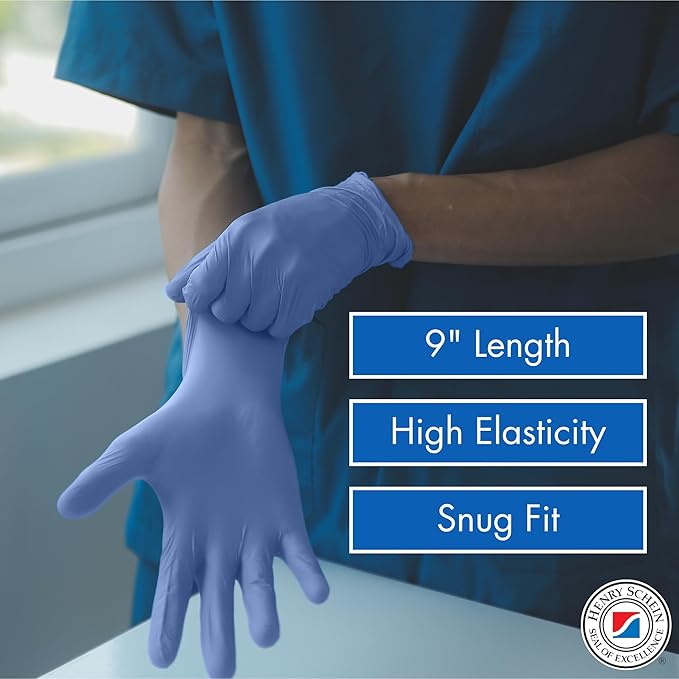 Criterion N200 Nitrile Exam Gloves, Latex-Free, Textured, Blue, Disposable, Ambidextrous, 200/Box