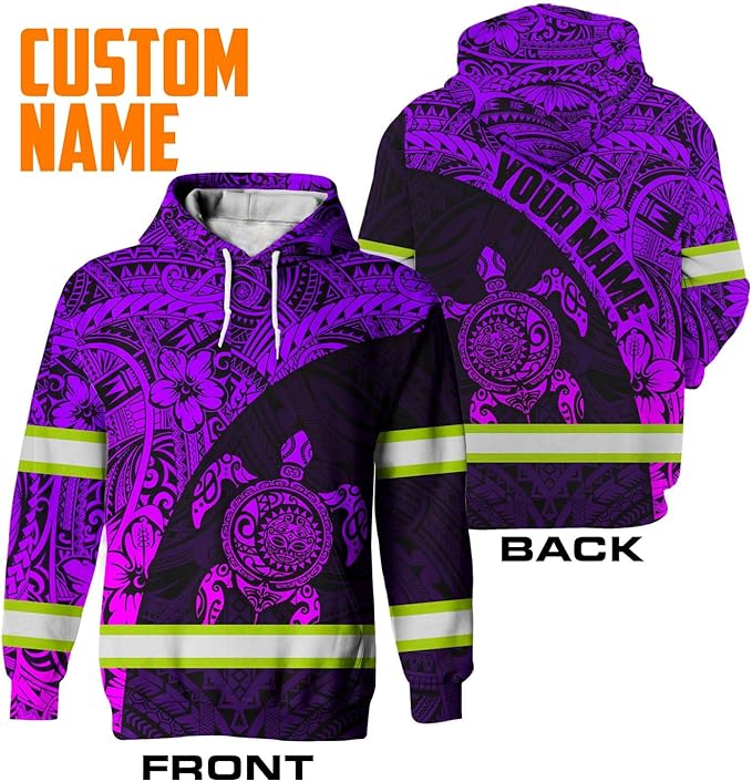 Matedecor Skull High Visibility Shirt Men Reflective Safety Shirts US Flag Custom Name Workwear, Runners, Walkers, Patriotic