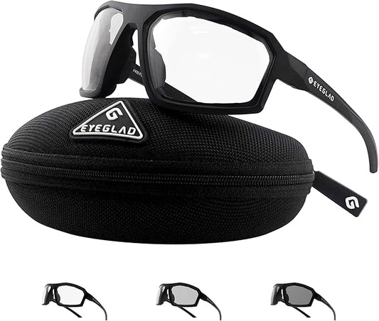 REV Z87+ Powersports Motorcycle Riding Goggles High Impact Photochromic UV400 Sports Wrap Sunglasses Safety Glasses