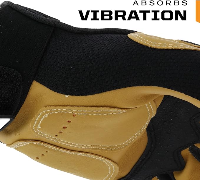Mechanix Wear Material4x M-Pact Gloves - Abrasion-Resistant Gloves for Hand Safety - Machine Washable - Breathable - Secure Fit - Tear-Resistant - Durable - Brown/Black - Small