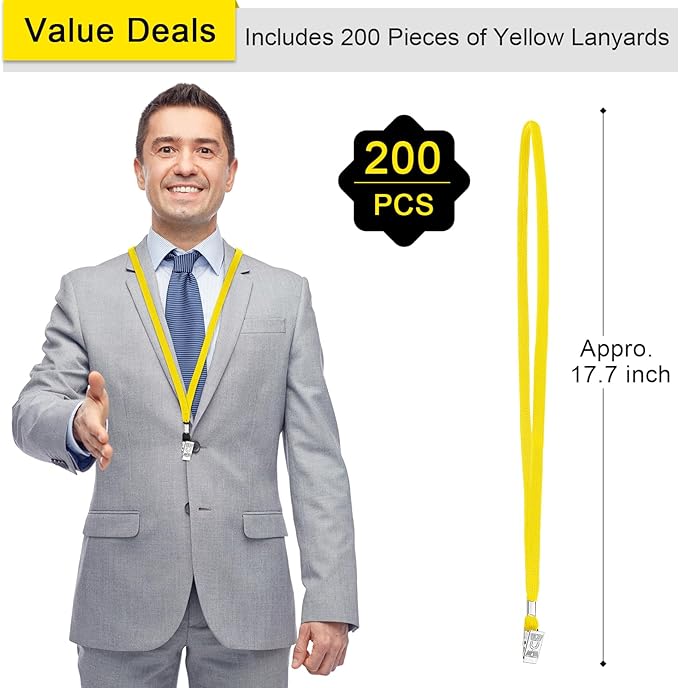 Marspark Lanyards Bulk with Clip Flat Neck Lanyard Badge Lanyard with Swivel Hook Lanyards for ID Cards Holder