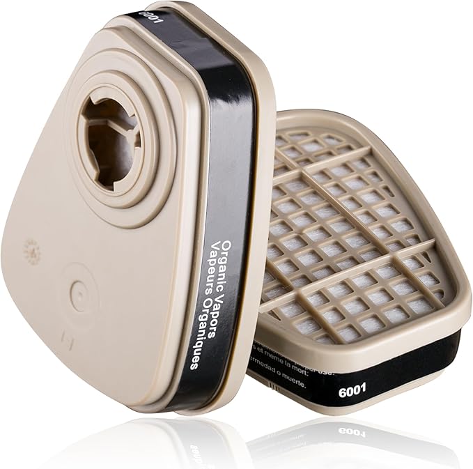 6001 Filter Cartridges for Respirator, Replacement Respirator Filters Compatible with 6200, 6800, 6502, 7502, 4008 Series, Respirator Cartridges & Filters - Against Organic Vapor/Chemical/Paint