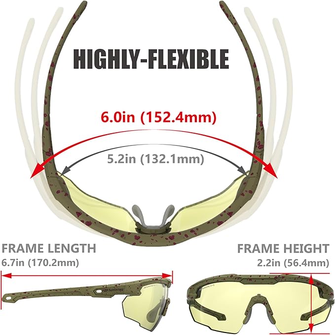 Shooting Safety Glasses for Men Airsoft Hunting Riding Anti-Fog Military Grade Ballistic Tactical Eye Pro Range