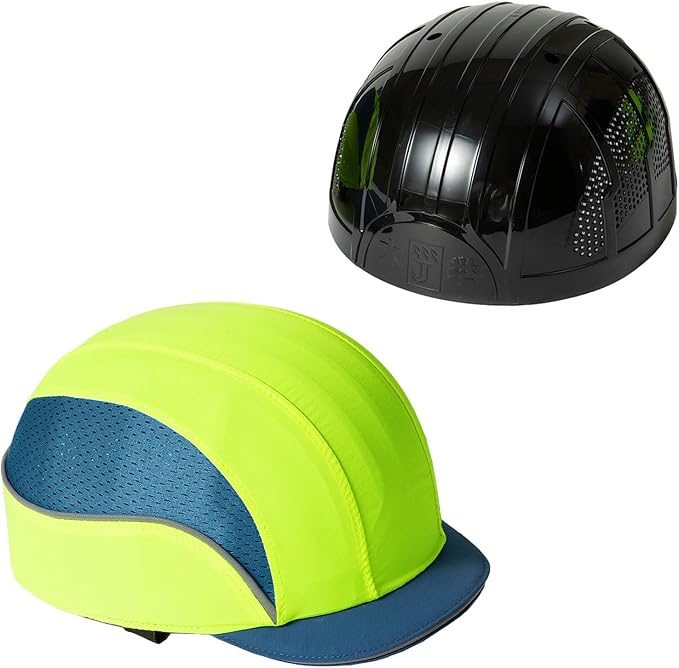 TIHEEN Unisex Safety Bump Cap, Baseball Hat Style with Reflective Stripes Lightweight and Breathable Hard Hat Head Protection Cap