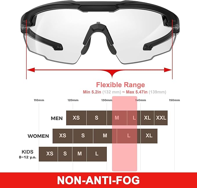 Shooting Safety Glasses for Men Airsoft Hunting Riding Anti-Fog Military Grade Ballistic Tactical Eye Pro Range