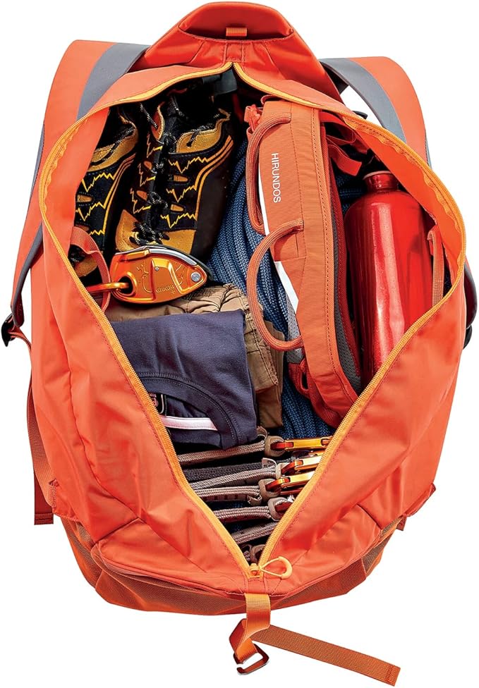PETZL KLIFF Rope Bag - 36-Liter Rope Bag for Sport Climbing With Removable Tarp - Red/Orange