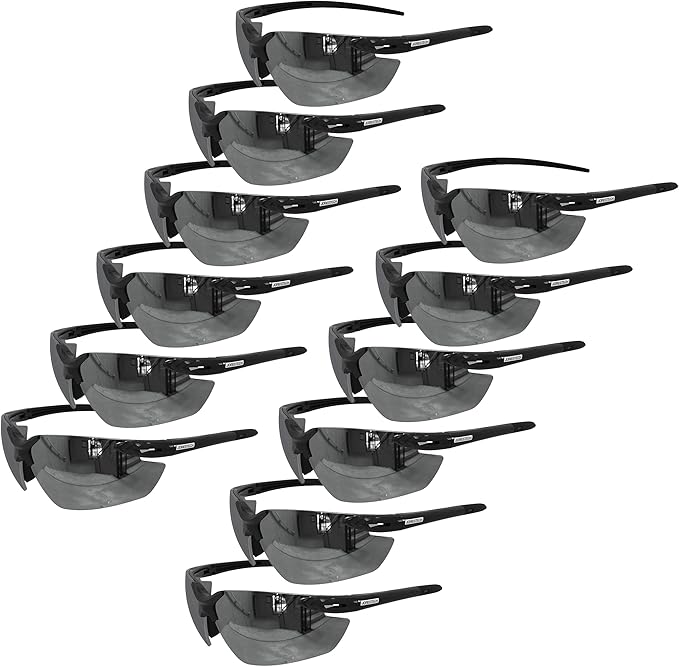 JORESTECH Safety Eyewear, ANSI Z87+ Impact Resistant Polycarbonated Eye Protection Safety Glasses, pack of 12