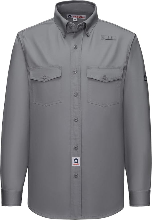 Welding Shirts for Men 7.5oz 100% Cotton Flame Resistant Fr Shirts NFPA2112 Men's Fire Retardant Welding Shirts
