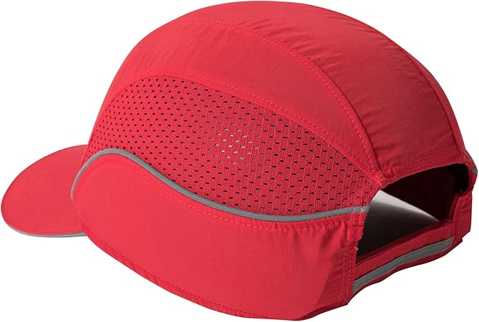 Lightweight Safety Bump Cap - Breathable Baseball Style Protective Hat with Reflective Stripes