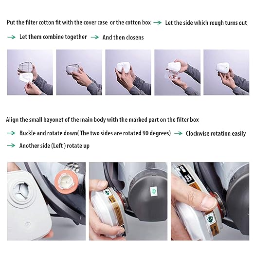Active Carbon Gases Chemicals Respirator - for Vapors, Paint, Dust,Formaldehyde, Sanding, Polishing, Spraying,Machine Polishing and other Work