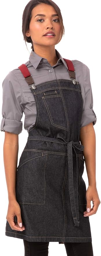 Chef Works Unisex Berkeley Short Bib Apron