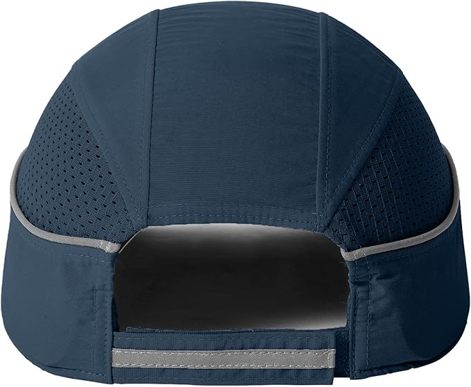 Lightweight Safety Bump Cap - Breathable Baseball Style Protective Hat with Reflective Stripes