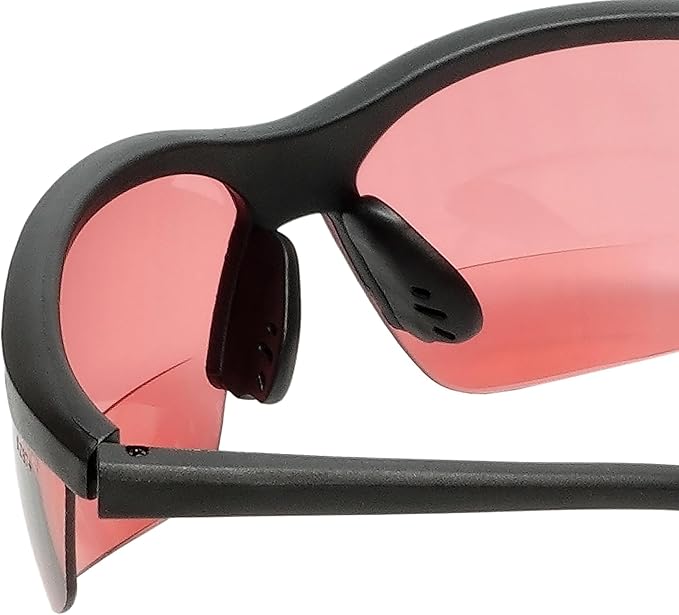 Calabria 91348 Pink FL-41 Tinted BiFocal Safety Glasses +2.50 Fluorescent Blue Light Sensitivity Indoors Outdoor Photophobia