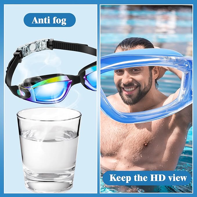 Konohan 8 Pack Kids Goggles Swim Goggles for Adult Kids Swimming Glasses Anti Fog Silicone No Leak Pool Glasses