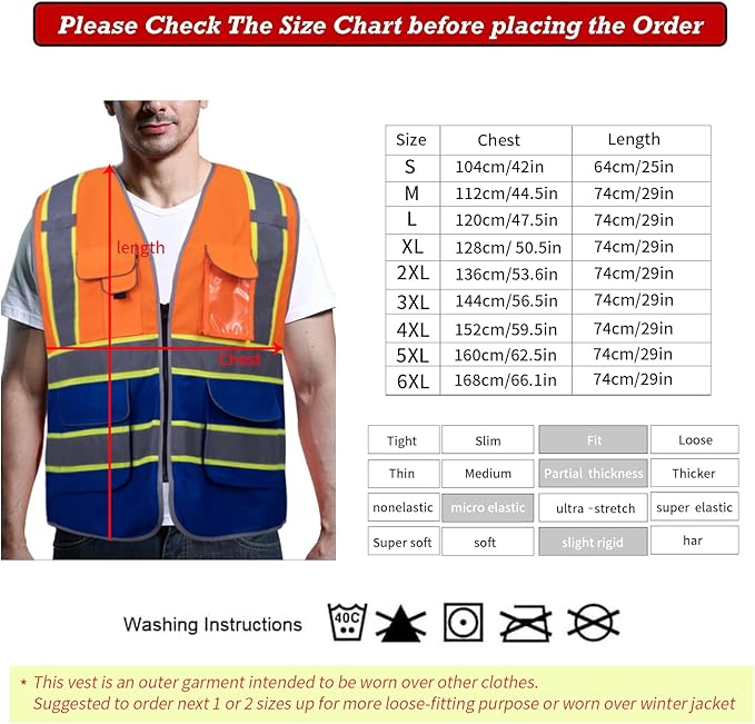 Tydon Guardian Reflective Safety Vest for Women Men High Visibility Security With Pocket Zipper Front Meet ANSI/ISEA Standard