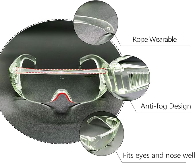 MCWlaser Co2 laser safety glasses 10600nm OD5+ Professional K40 Laser Safety Goggles that Fit over Myopia Glasses