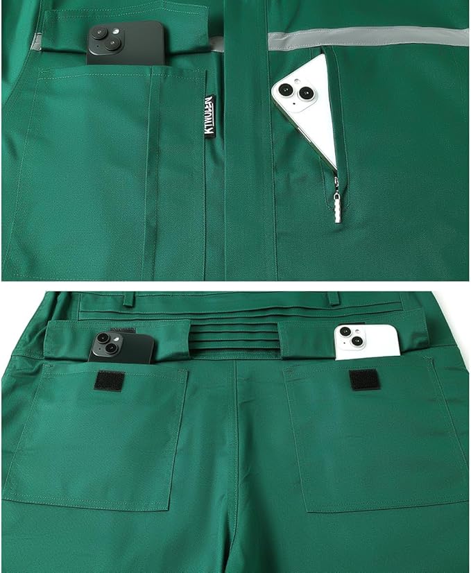 Mens Workwear Coveralls Multi Pockets Work Suit Mechanic Overalls Jumpsuits Unisex Long Sleeve Garage Coverall