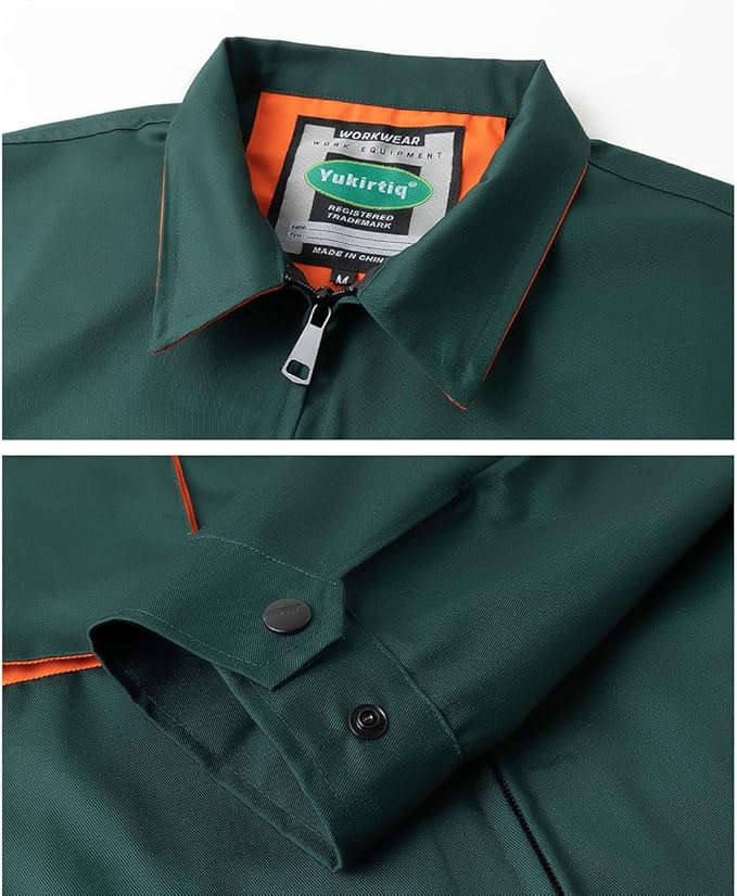 Men's Coveralls Mechanic Work Jumpsuit Multi Pockets Overalls Long Sleeve Workwear Coverall