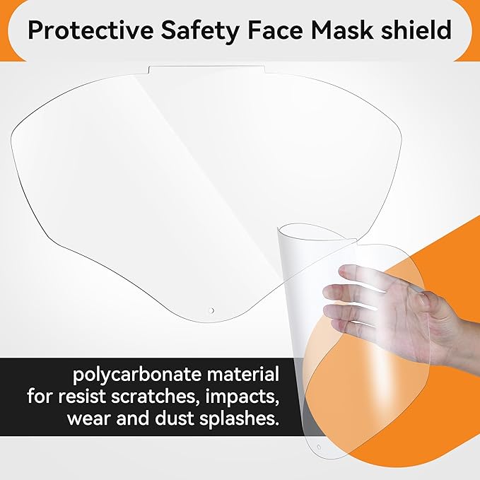 Feekoon Face Shield Replacement Lens Compatible with S8555, Compatible with Honeywell/Uvex S8500/S8510 Face Shield, Protective Safety Visor Replacement, with Clear Polycarbonate, Anti-Fog(2 Pack)