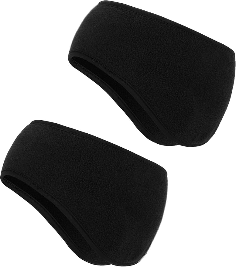 Boao 2 Pieces Ear Warmer Headbands Fleece Earmuffs Winter Ear Covers Running Wicking Ski Sport Headband for Women & Men