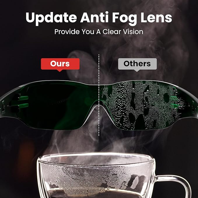 Safety Glasses with Clear Wraparound Lenses and Vented Frame