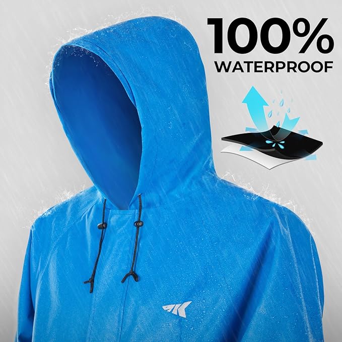 KastKing AquaLite Waterproof Rain Suit for Men and Women, Loose Fit, Lightweight, Durable Outdoor Gear for Fishing, Hiking