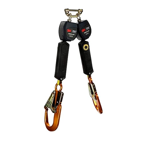 3M - 3101277 DBI-SALA Nano-Lok 6' Dyneema Polyester Web Self-Retracting Lifeline Aluminum Rebar Hooks