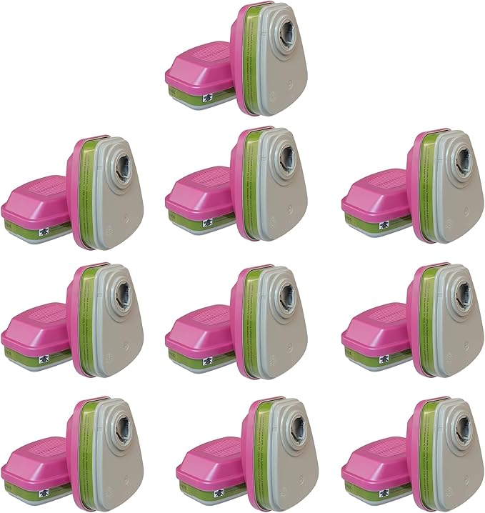 10/PK 60926 Filter Cartridges for Respirator,Multi-Layer Filtration,Replacement Cartridge Filter for 6200,6800 Respirator Masks,Suitable for Construction,Chemical Industry,Manufacturing,etc.