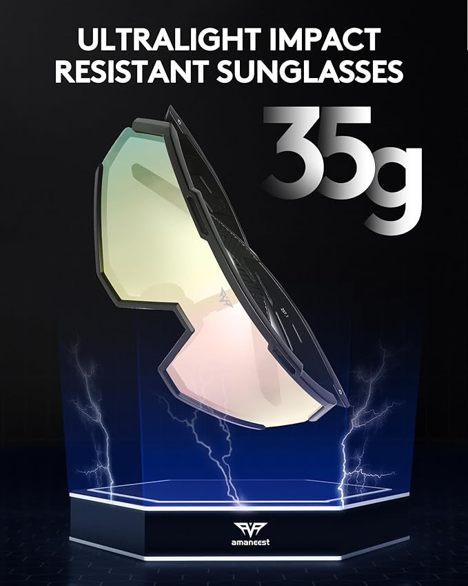 Sunglasses UV Protection Cycling Sunglasses for Men and Women,Impact Resistance Z87.1 for Construction