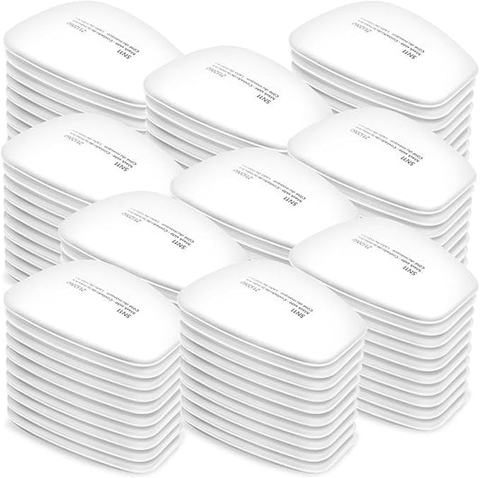 Respirator Cartridge/Filter, 6001 Filter Cartridges Installed on 6200, 6800 Respirator Body, Use for Asbestos, Resin, Paint, Dust, Welding