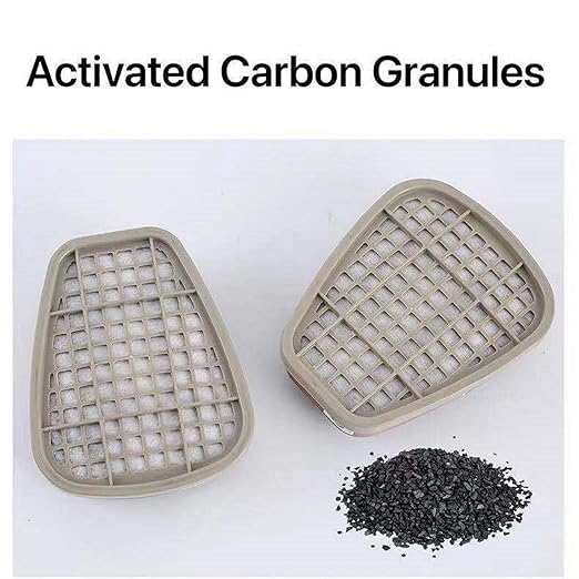6001 Filter Cartridges Replacement for Gas Respirator, 16pcs Filter Cartridges + 16pcs Filter Covers + 64pcs Filter Cottons, Apply to 6100/6200/7501/7502/6502/6800