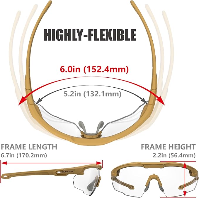 Shooting Safety Glasses for Men Airsoft Hunting Riding Anti-Fog Military Grade Ballistic Tactical Eye Pro Range