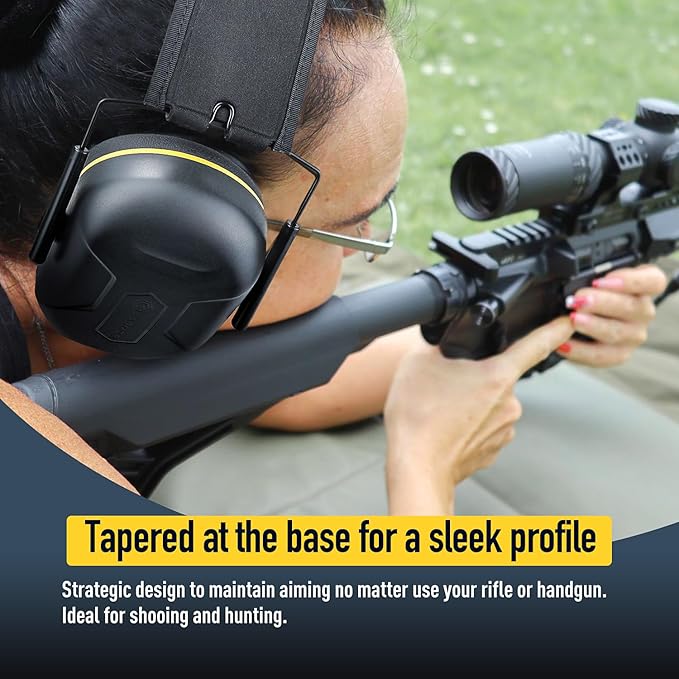 Shooting Ear Protection, Electronic Ear Protection For Gun Range Bluetooth 5.4 Ear Muffs with Gel Ear Pads, 29dB SNR