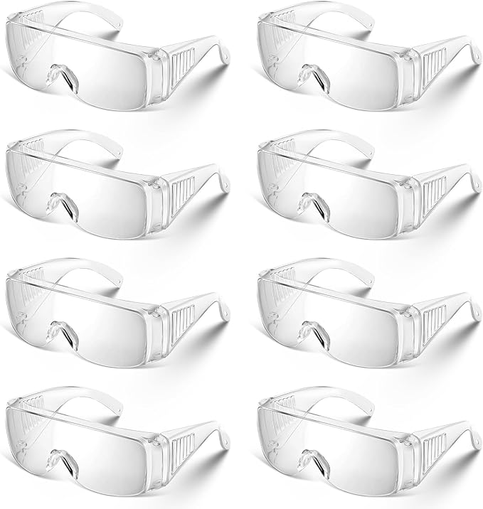 Safety Glasses Over Eyeglasses Protective Safety Goggles Anti Dust Impact for Men Women
