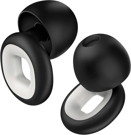 Ear Plugs for Sleeping, Noise Cancelling & Motorcycle Wind Noise - Reusable Earplugs & Hearing Protection in Soft Flexible Silicone for Sleep, Concerts or Focus - NRR 28db Earplugs, 8 Tips S/M/L/XL