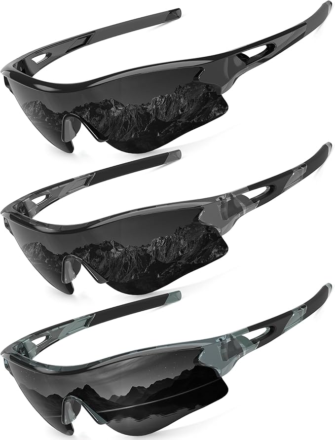 KALIYADI Sports Sunglasses Polarized Sunglasses-Men: Mens Sunglasses with UV400 for Golf Running Fishing