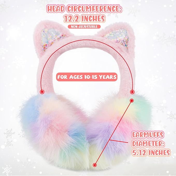 XIAOHAWANG Winter Earmuffs for Kids Girl Warm Ear Muffs Baby Boy Plush Padded Ear Warmer