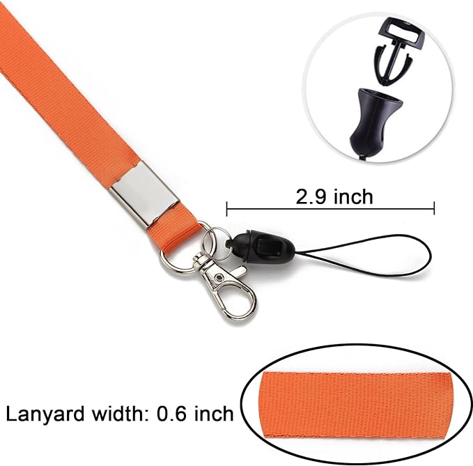 YOUOWO 10 Pcs Neck Office Lanyards For id Badges Holder,10 Colors Cruise Lanyard For Keys Kids ID Name Badge,Purple,Yellow, Orange,Blue,Black,Green,Gray,Red,Light Blue,Pink