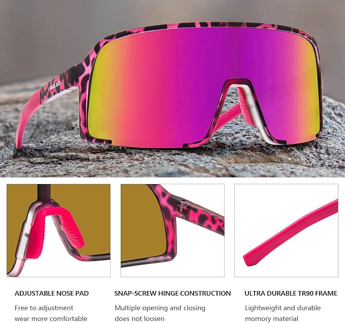MAXJULI Polarized Sunglasses for Men Women, Windproof Outdoor Sports Cycling Running UV400 Protection Sun Glasses 8121
