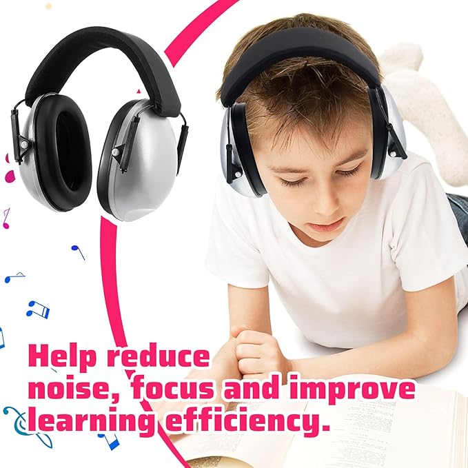 Amylove 100 Pcs Kids Ear Protection Noise Cancelling Headphones Noise Reduction Ear Muffs 27dB Hearing Protection (12 Colors)